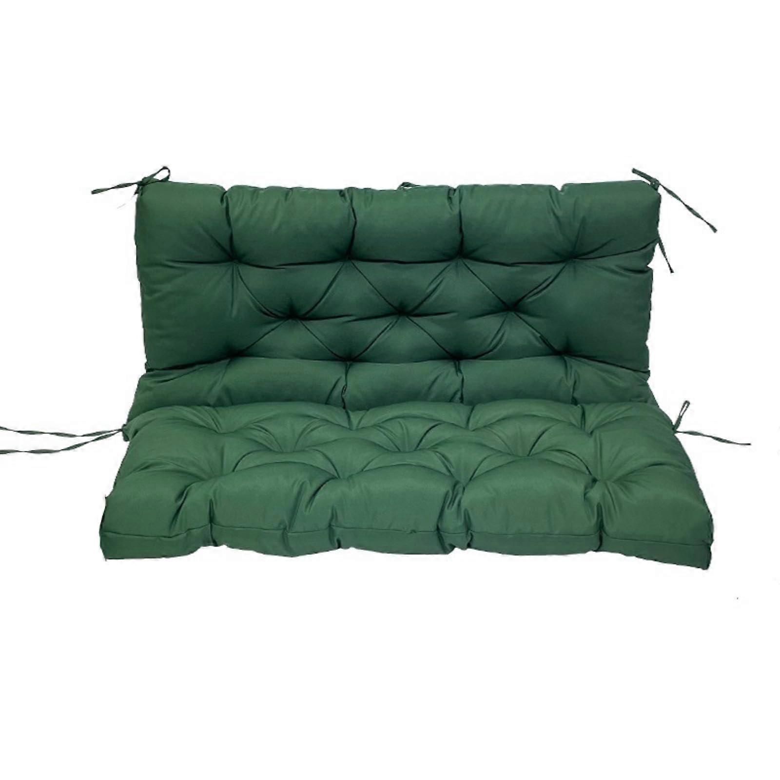 Thick Swing Cushion 60x40 cm for 2- and 3-Seater Furniture, Garden Chair Replacement Cushion, Backrest, Green Cover