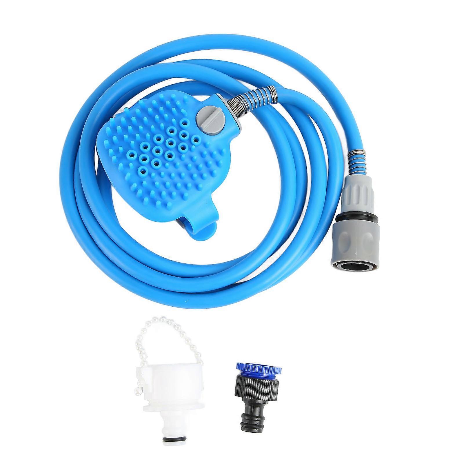 Dog Shower Attachment Silicone Ergonomic Adjustable Dog Bathing Supplies with 96ft Hose for Home and Outdoor