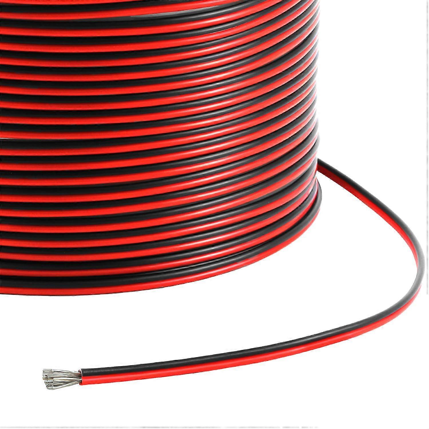 20 AWG 0.52mm² Electrical Wire Cable 2x30 Meters - Tinned Copper 2-Core Stranded Wire for LED Strip Lights and Devices