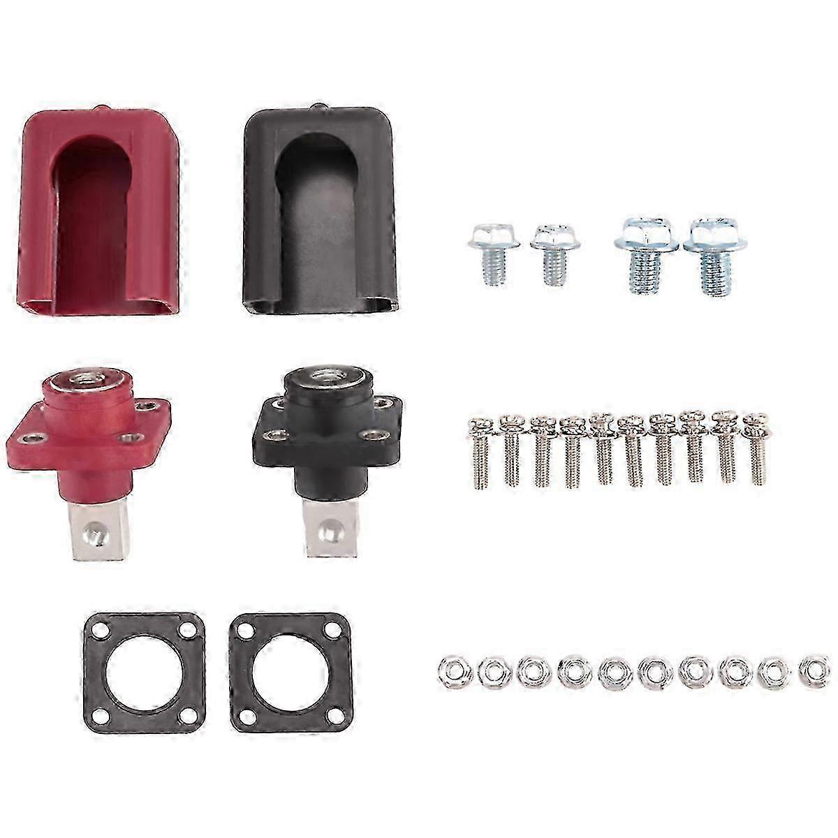 2 Pcs 200A All-Copper Lithium Battery Post High-Current Copper Terminal Connector Energy Storage Terminal