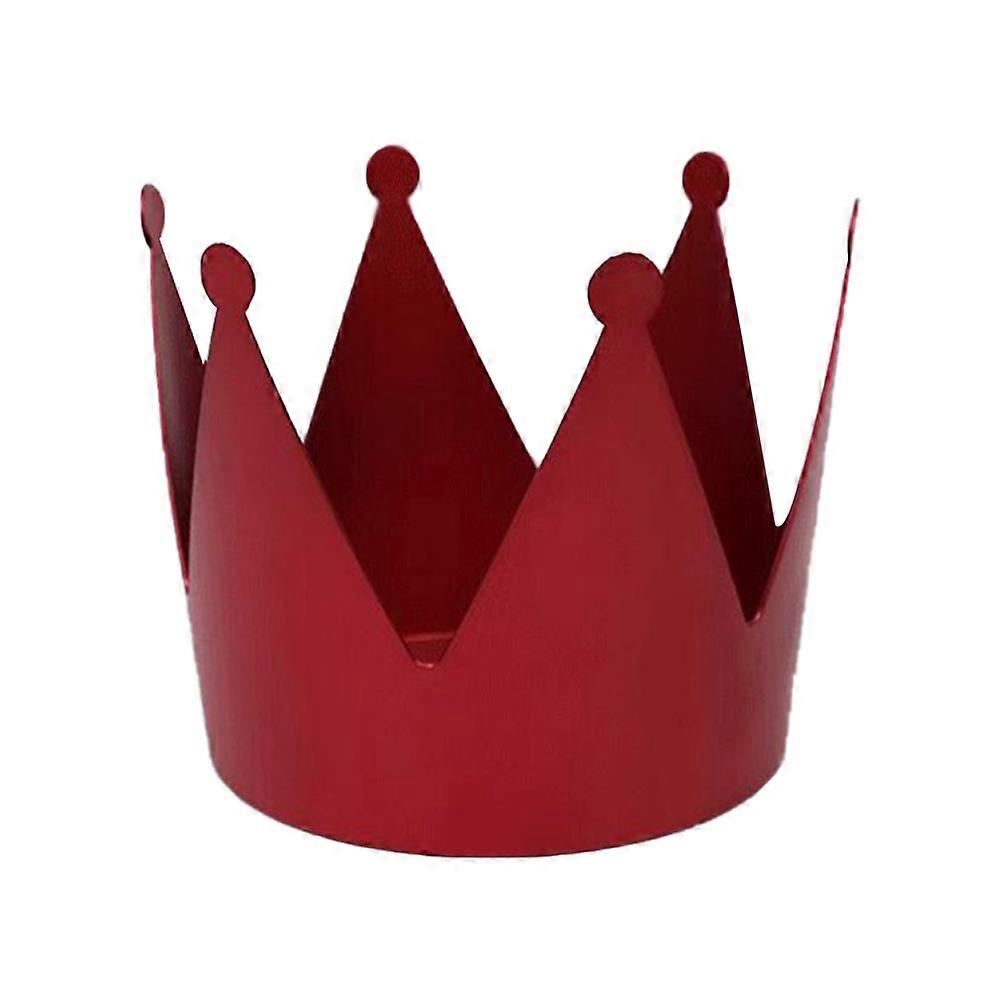 Flower Case Crown Box Metal Texture Waterproof Function Red Color 1Pc