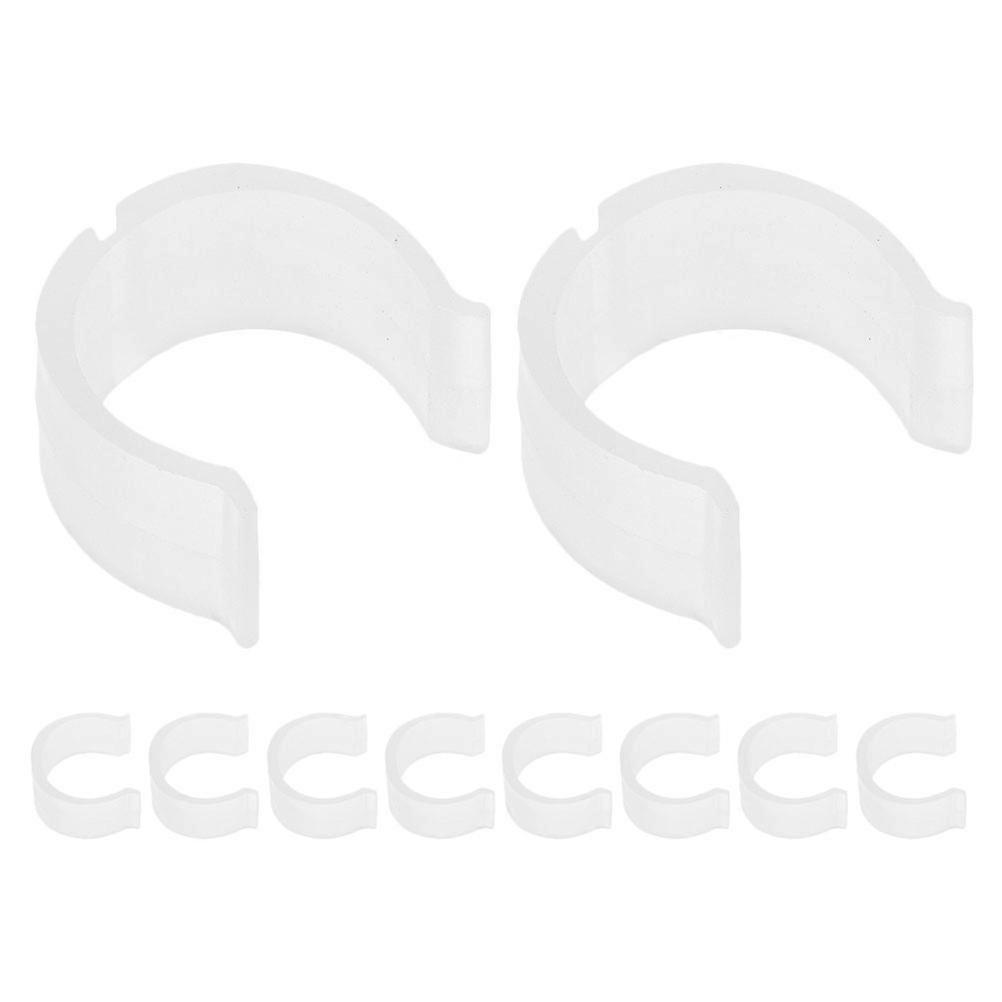 U Shaped Curtain Rod Brackets (10pcs) – Non Slip Fasteners for Drapery Poles, Versatile Support for Living Rooms, Bedrooms & Offices