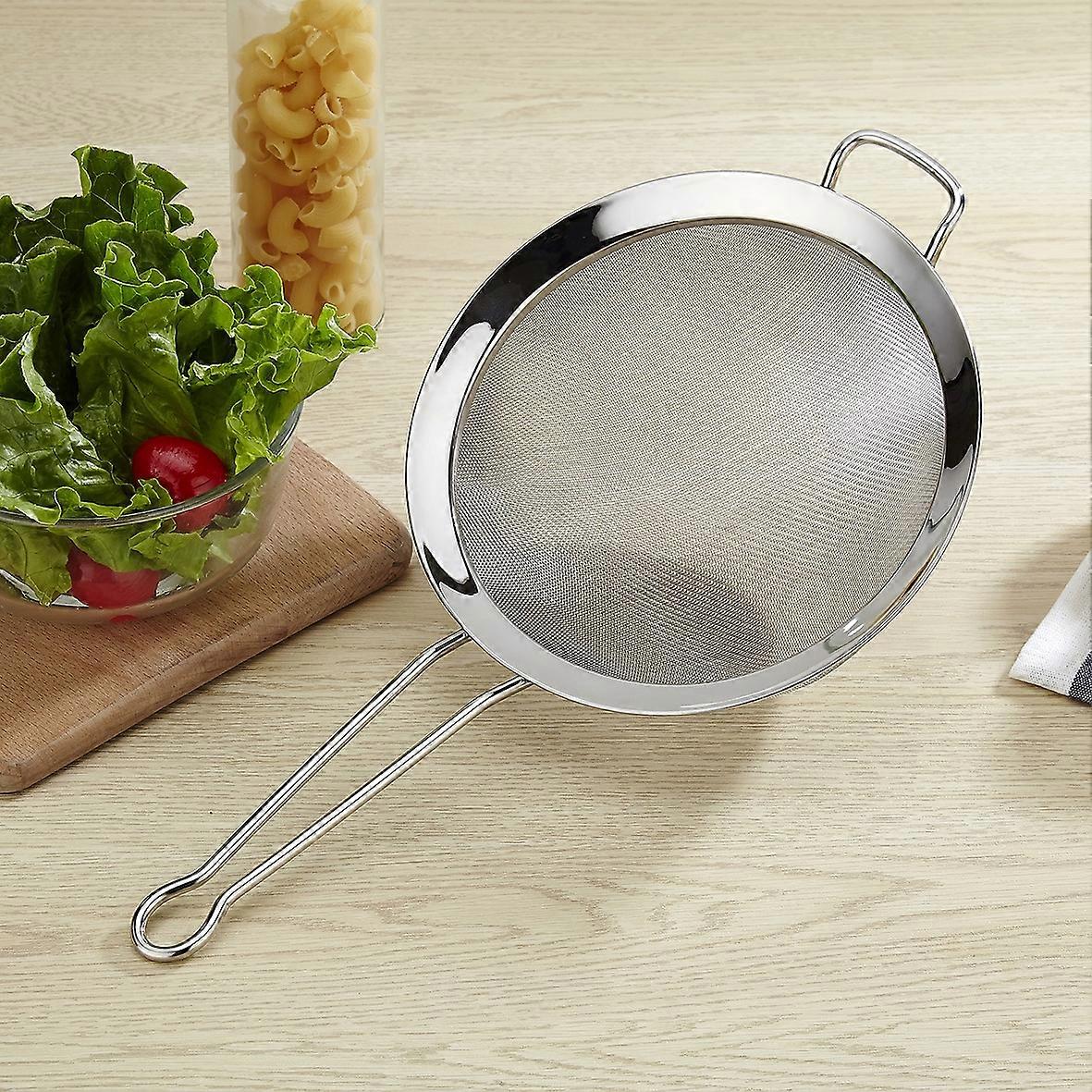 304 Stainless Steel Net Leak Noodles And Dumplings Filter Fried Colander Mesh Screen 20x37cm