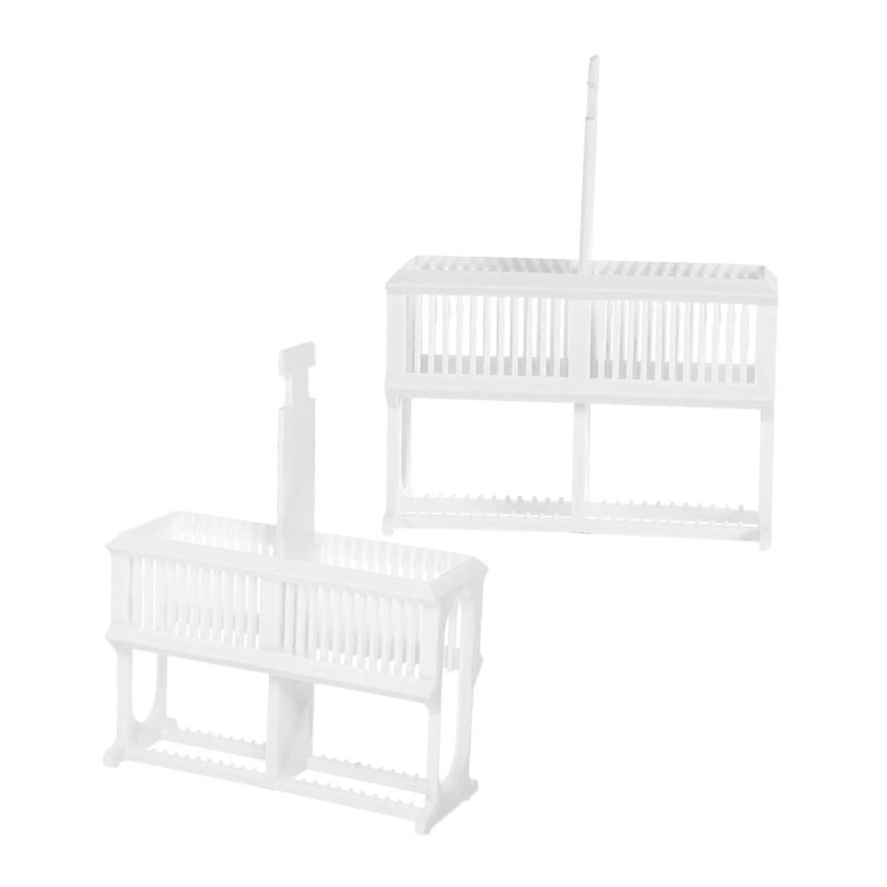 microscope slide holders accessories, lab stand holder, staining rack, white plastic