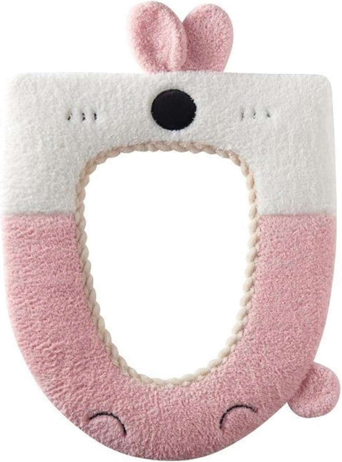 Verdicken WC-Sitzbezug Kissenauflagen Soft Warm WC-Sitzbezüge Badezimmer WC-Sitz Abdeckmatte Universal (Rot)