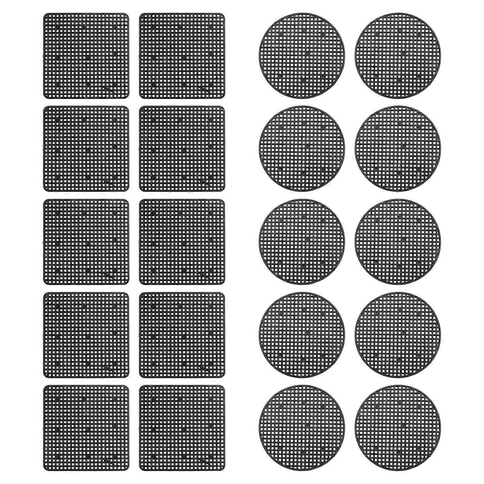 Hole Screens Bonsai Pot Pad Flowerpot Pads Plastic Material Insect Prevention Air Permeability Enhancement 20Pcs for Gardeners
