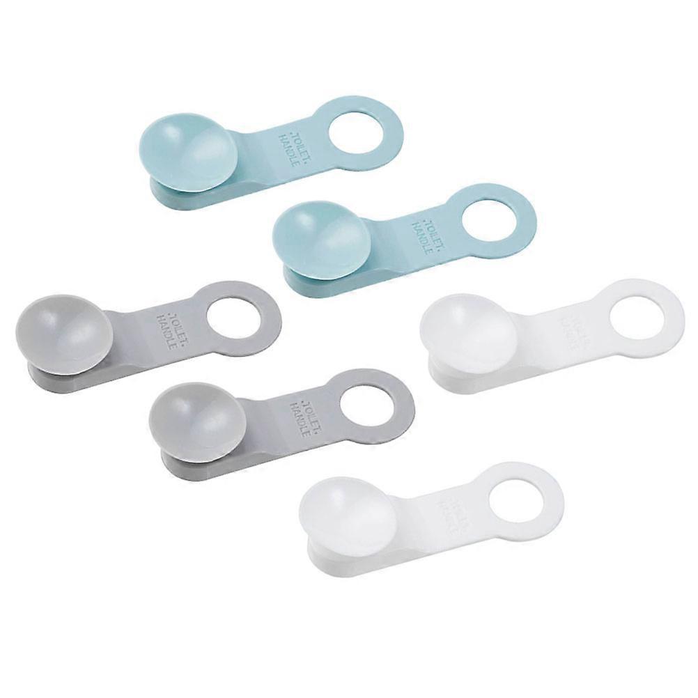 Toilet Seat Lid Lifter Tabs Rectangular Design Easy to Carry Home Use 6Pcs