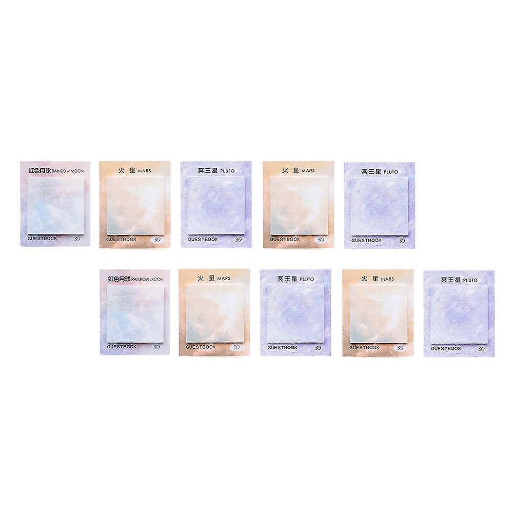 Removable Memo Stickers Notepad Writing Notes 7.3x7.3cm Assorted Color 12Pcs