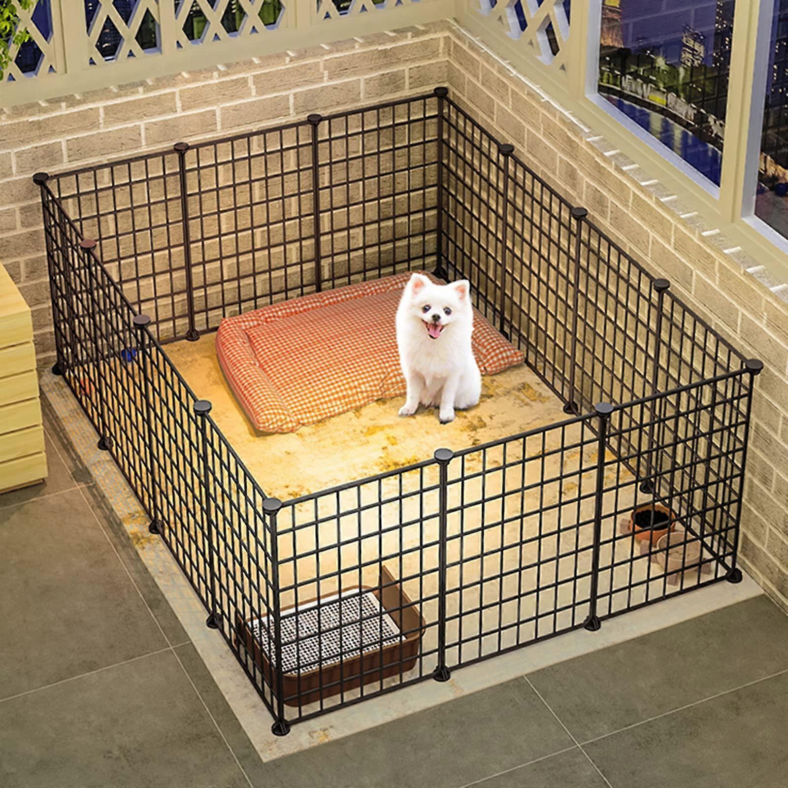 DIY design cat enclosure for outdoor use with dense metal wire, height 47 cm