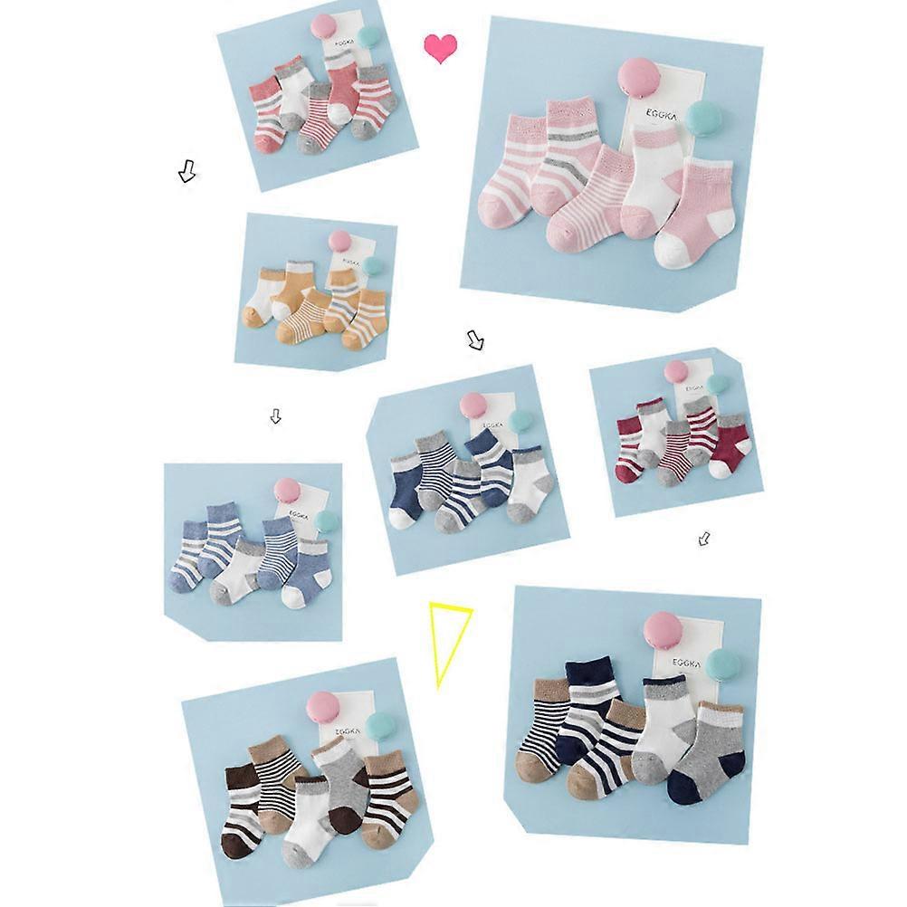 Baby Girls Socks for Kids 1-3 Year Old Dark Blue Mixed Styles Deodorization 5 Pairs
