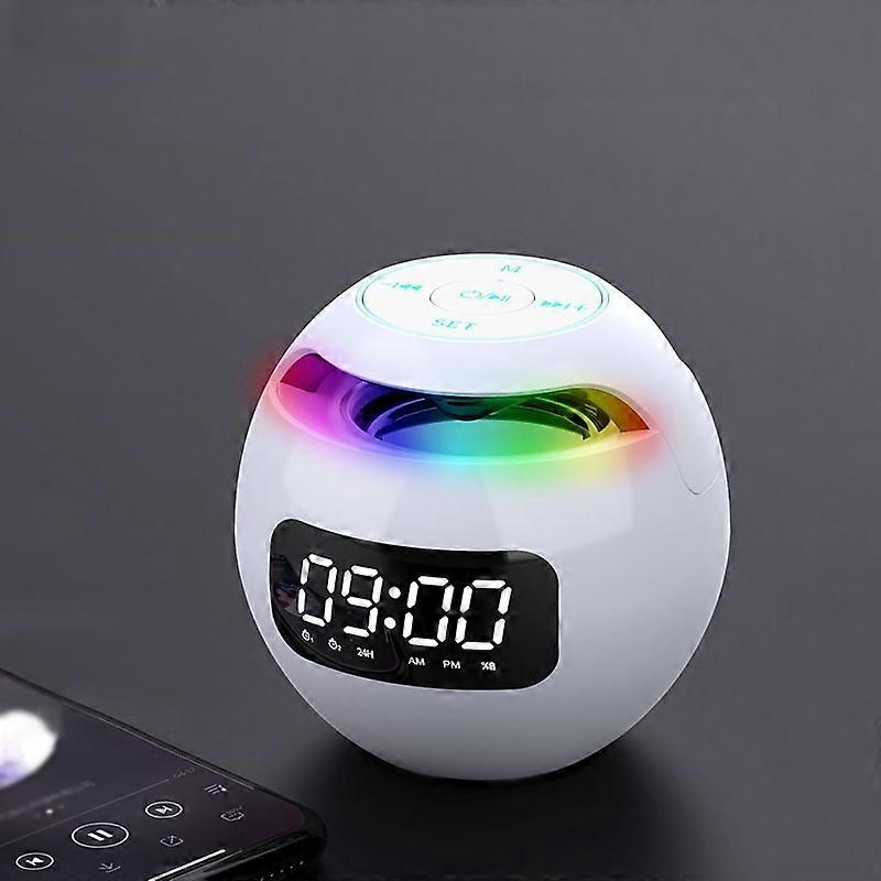 G90 Ball Bluetooth Speaker, Style: Clock Version (White) Clock Version (White)