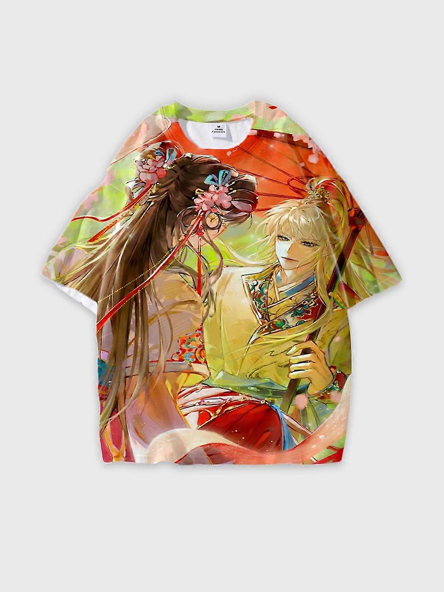 T-shirt round neck Role Pattern loose short sleeve JW2004