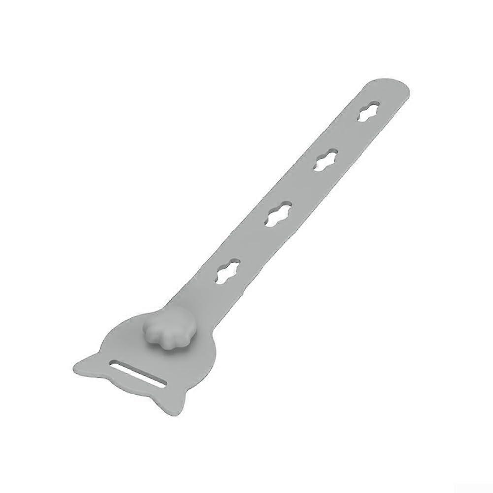 10 Pack Grey Adjustable Silicone Cable Ties for Organizing Data, Headphone, Charger Cables and Wires