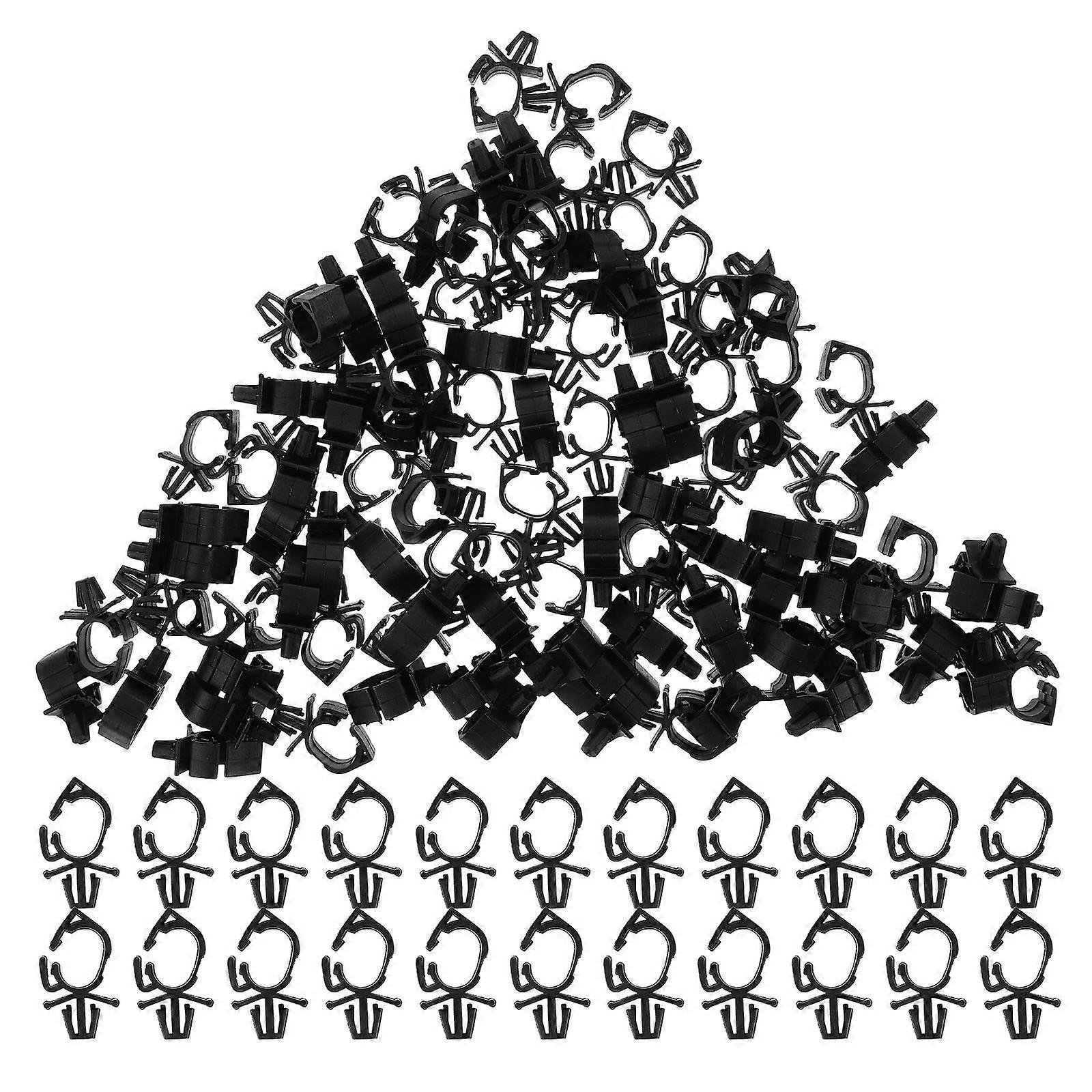 Car Wire Clips Harness Fastener for Car Use 100Pcs Black Plastic Clips