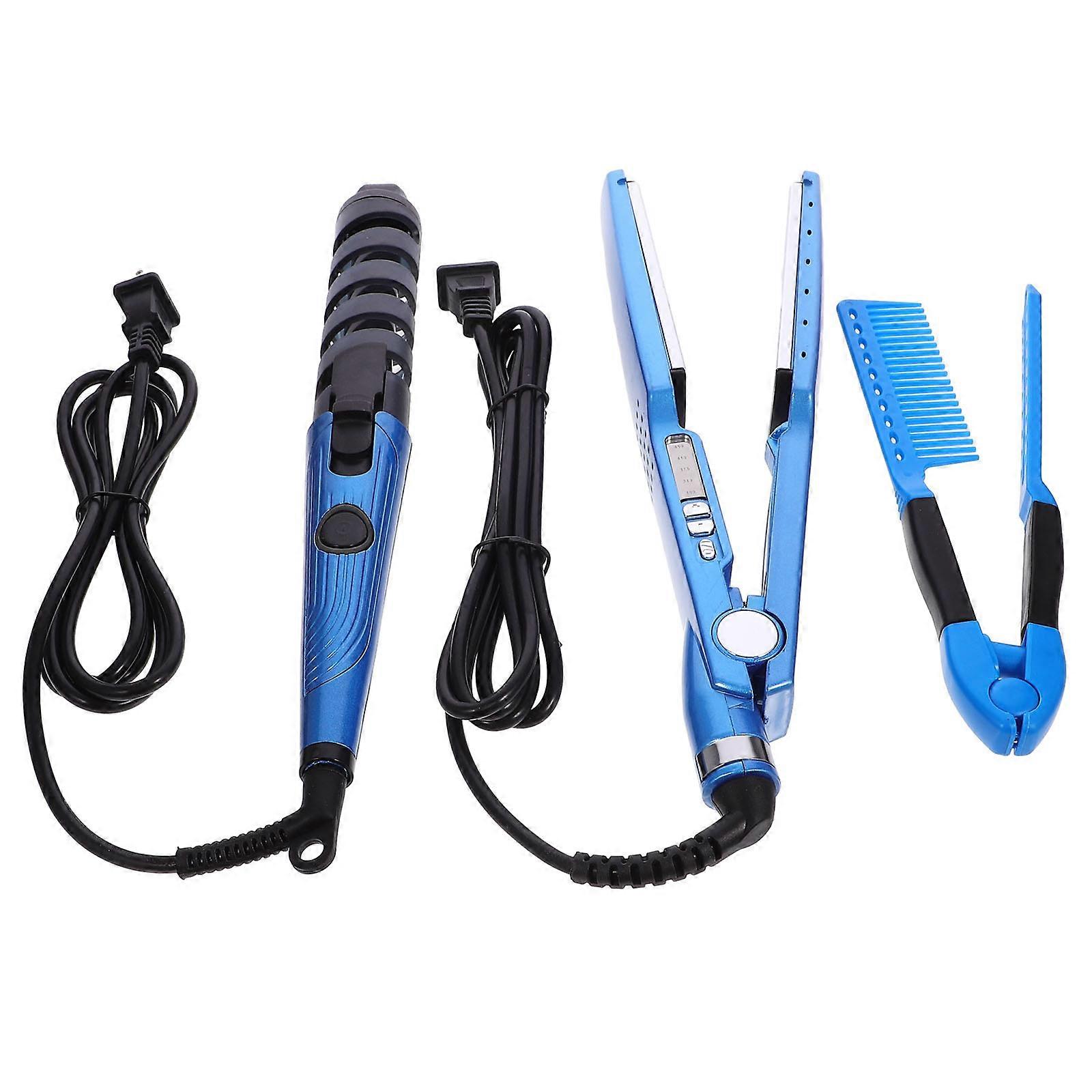 Hair Curler Straightening Set With Spiral Barrel For Women Home Use 1Set