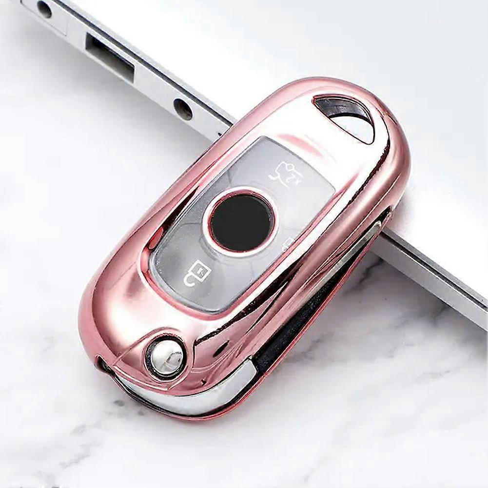 TPU Car Flip Key Case Cover Keychain for Buick Verano Encore GX GL6 2018 for Vauxhall Astra K Corsa E pink key case