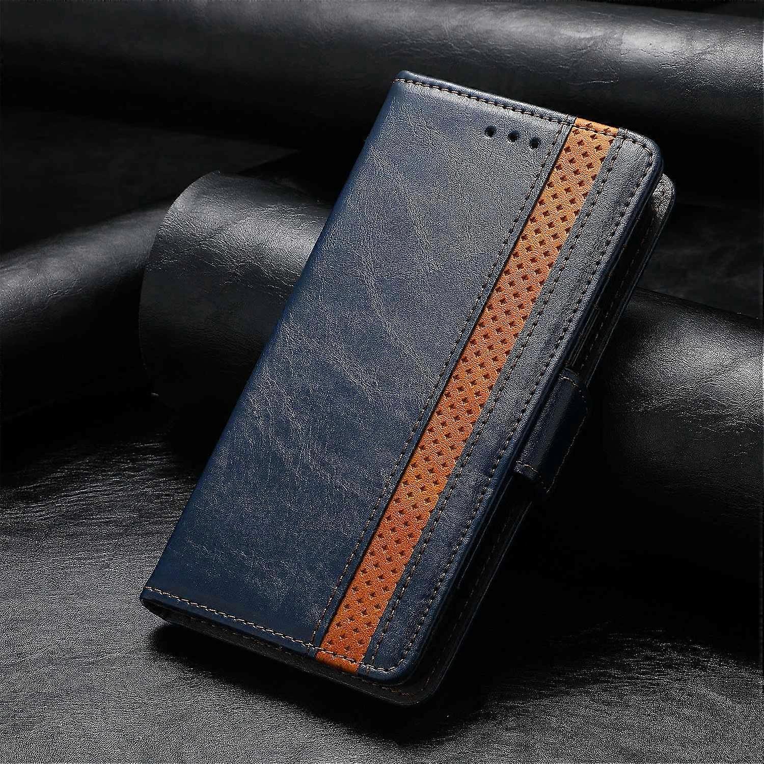 Case for Samsung S24 blue folding screen business leather