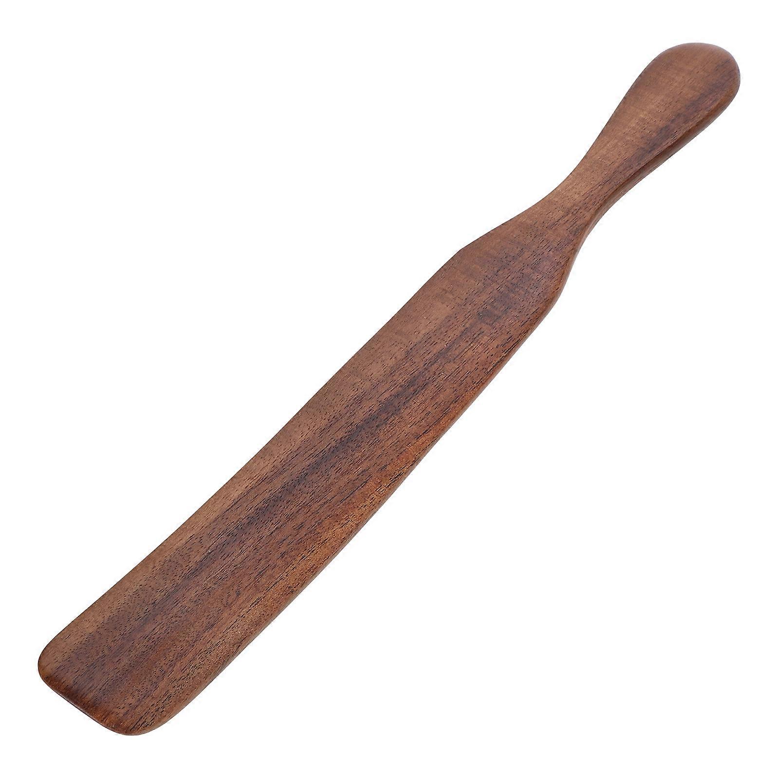 Cooking Utensil Long Handle Spatula Brown Color For Food Shops 1Pack