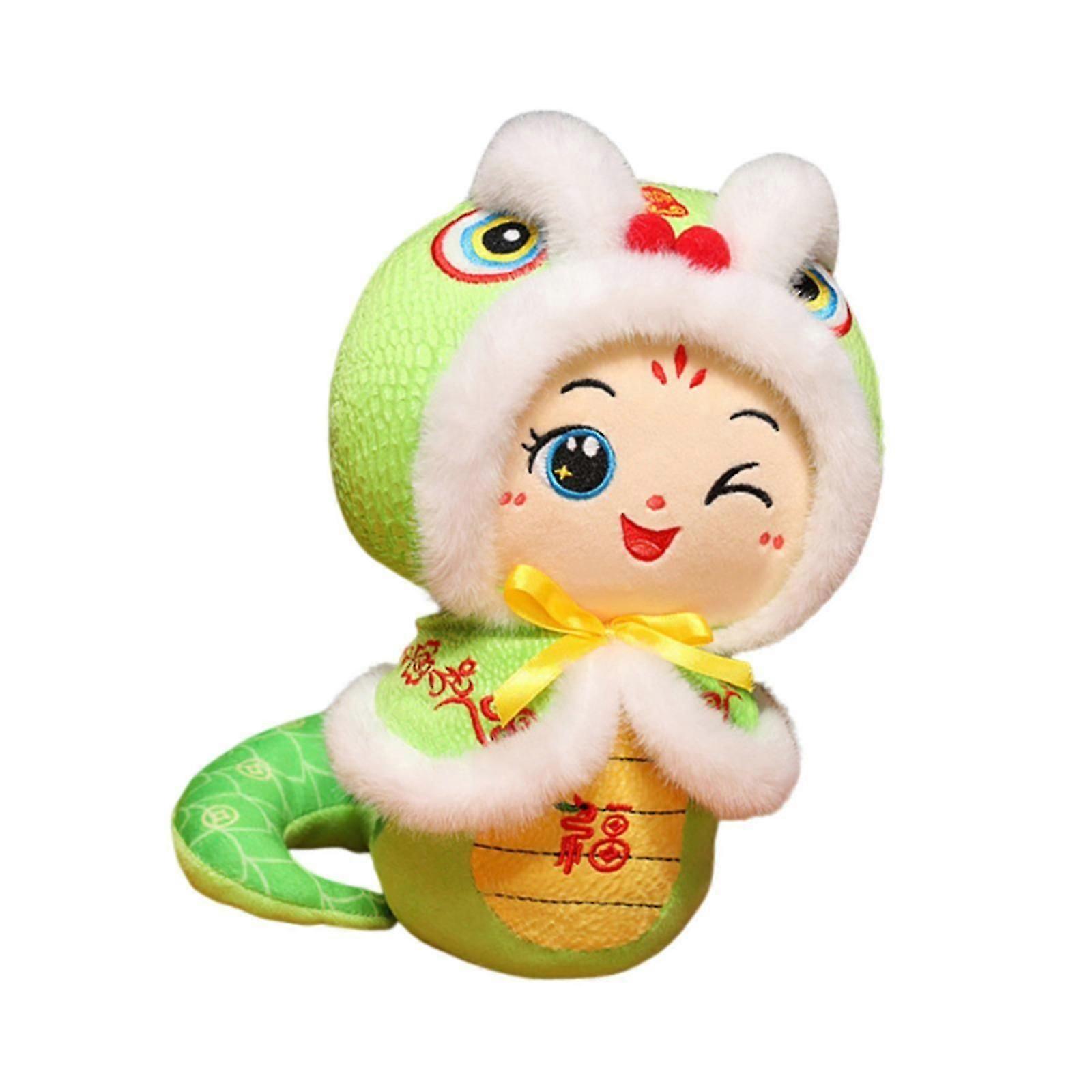 2024 Kiinalainen käärmepehmolelu söpö käärmefiguurilelu loma-asunnon matkamuistoksi punainen