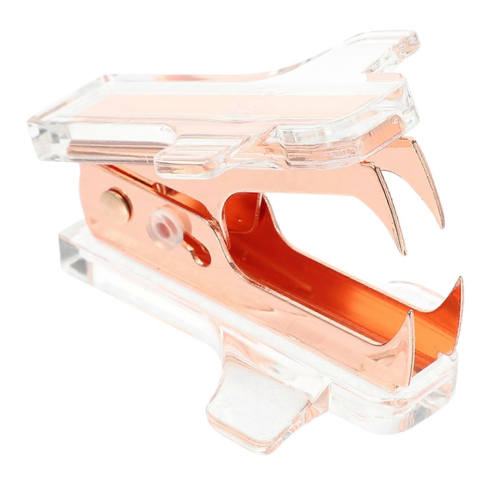 Staple Remover Handheld Metal Small Rose Gold For Office Labeling And Stationery Stapler Remover