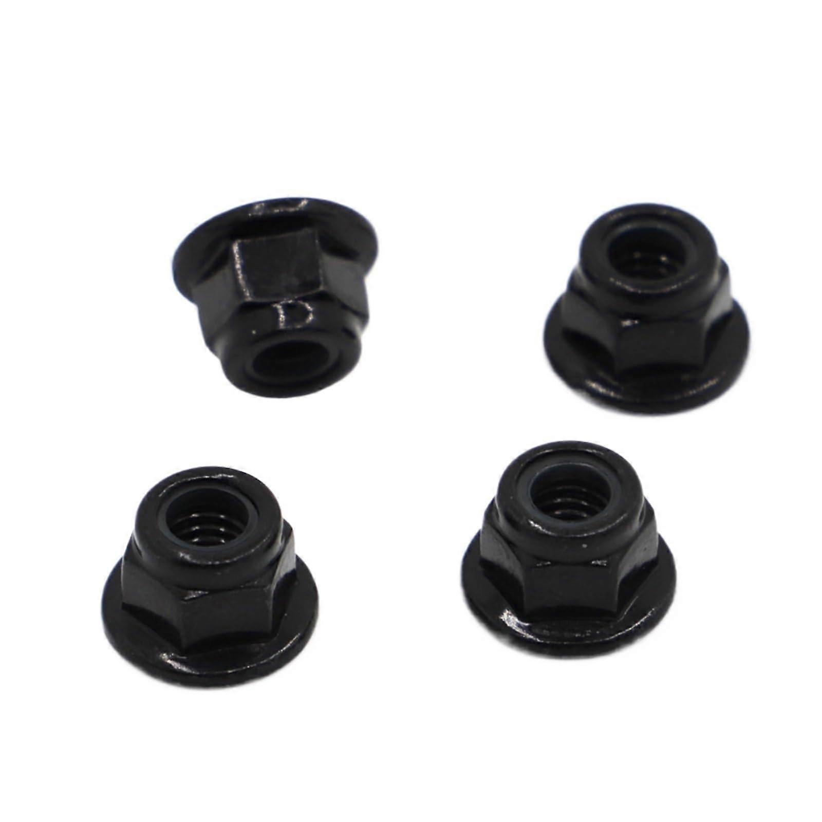 Screw Locker, Fitting Nuts, Pack of 10 M3 M4 M5 M6 M8 Black Carbon Steel Hex Flange Nylon Insert Lock Nut SelfLocking Nylock Nut (M5 10pcs)