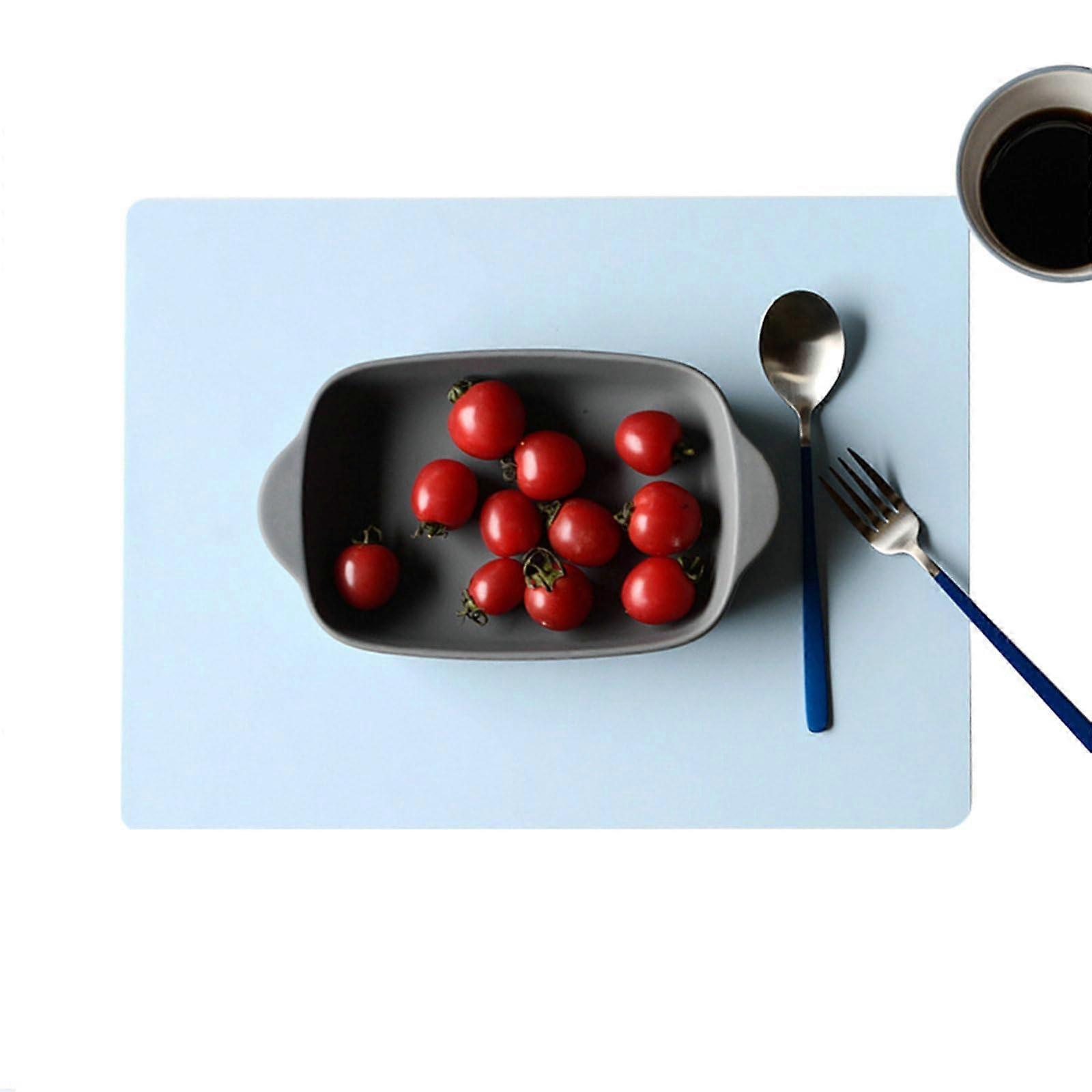 Tischsets Platzsets 6-Piece Rectangular Placemats 40x30cm Heat Resistant Wrinkle Free Light Blue Kitchen Dining Table