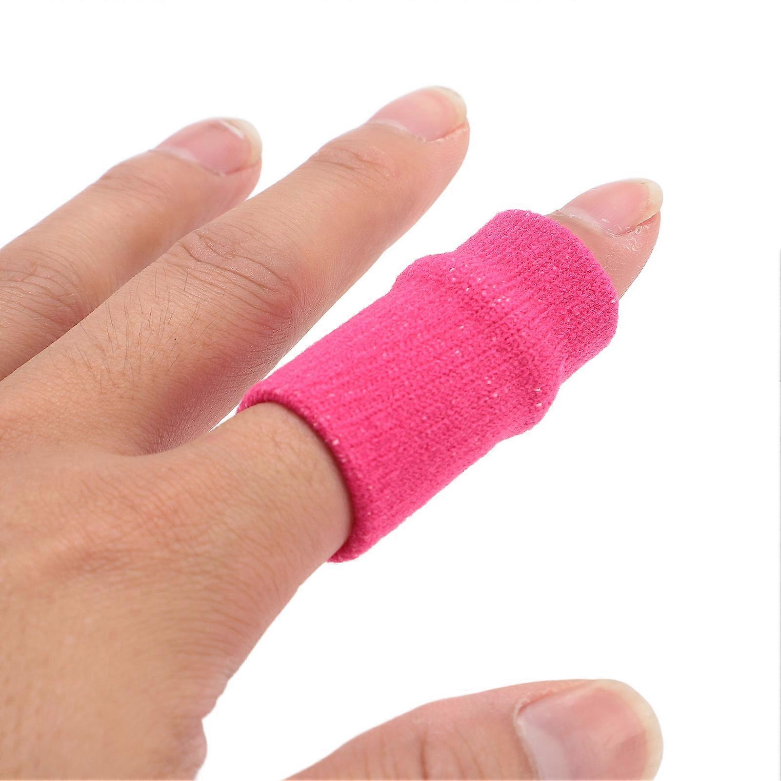 40Pcs Finger Sleeves Elastic Nylon Sports Joint Protector for Basketball Volleyball Black Gray Pink Beige