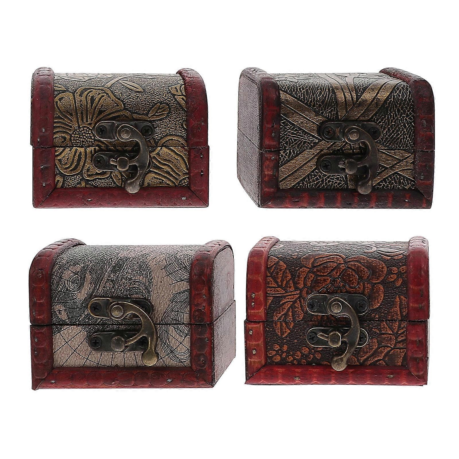 Vintage Jewelry Holder Retro Style Lightweight Compact Organizer 8X6cm 4Pcs