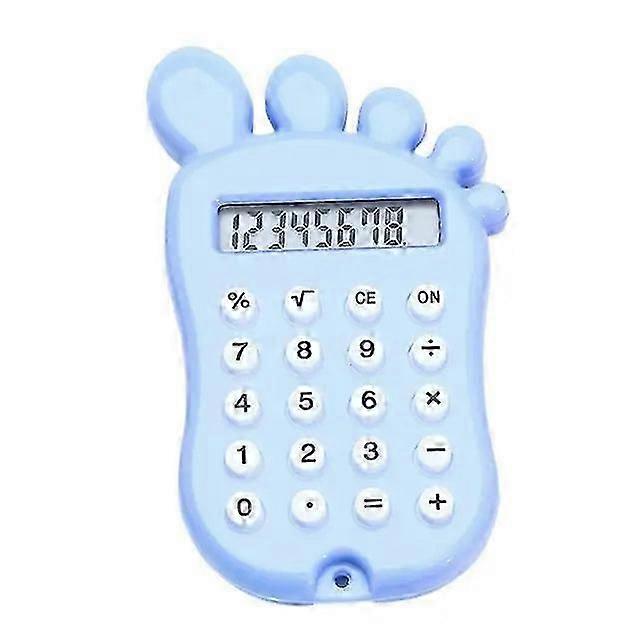 High-quality Material Corner Adorable Foot Shape Calculator With 8 Digit Lcd Screen Silicone For Kids