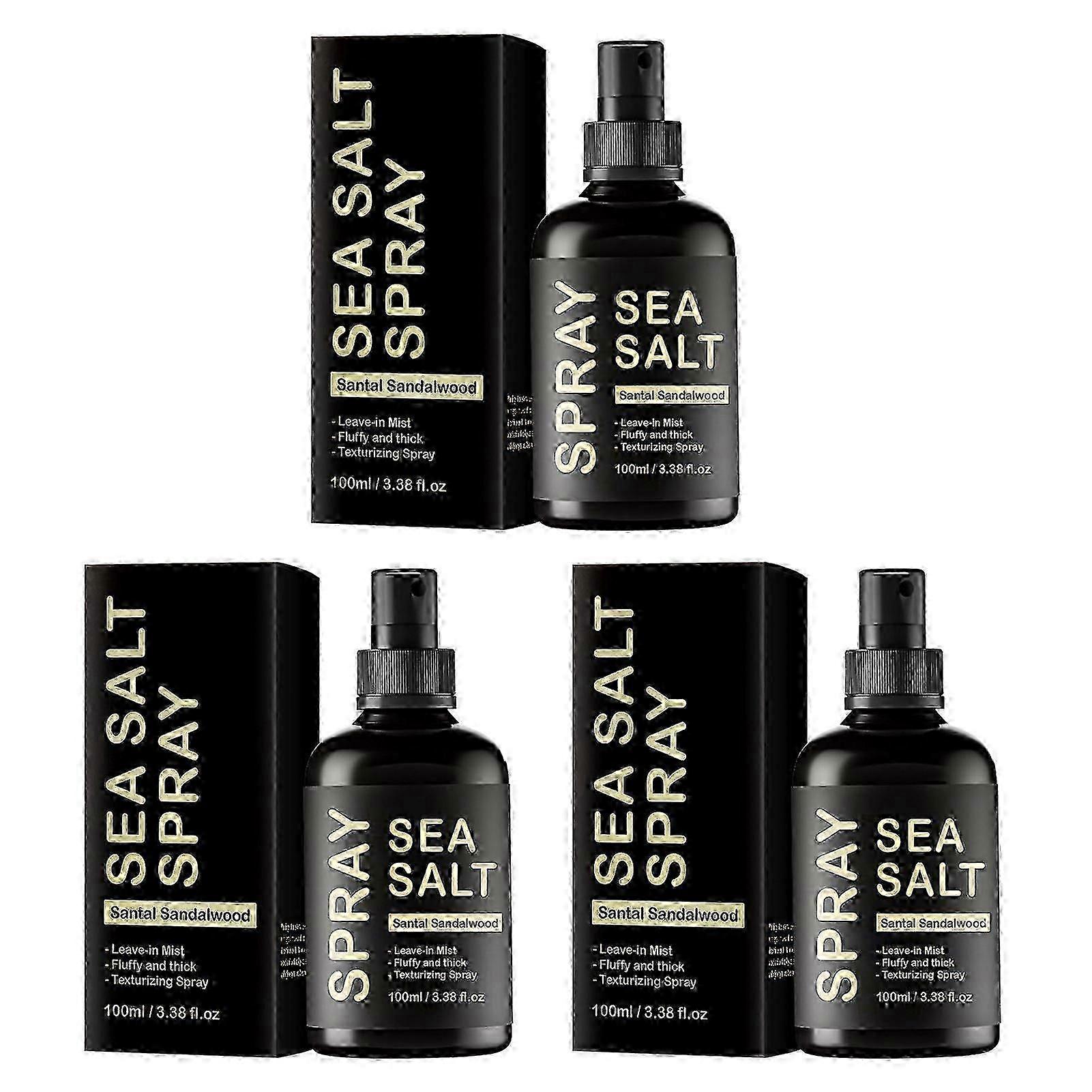 Spray au sel de mer pour hommes femmes, spray texturisant pour cheveux volumateurs non gras laque légère pour cheveux