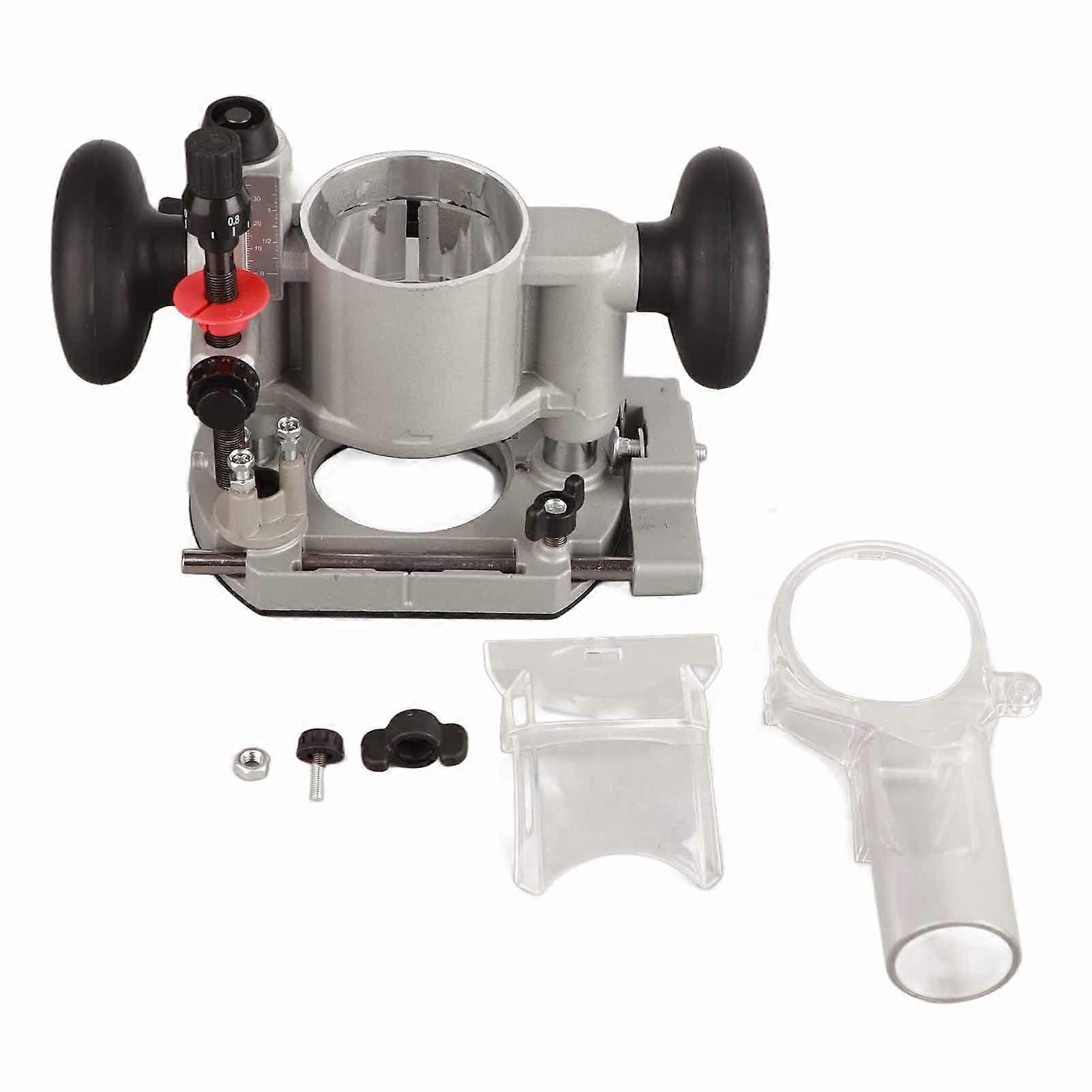 Compact Router Plunge Base Kit Double Handle Trimming Machine Cover Transparent Protective Cover for Woodworking