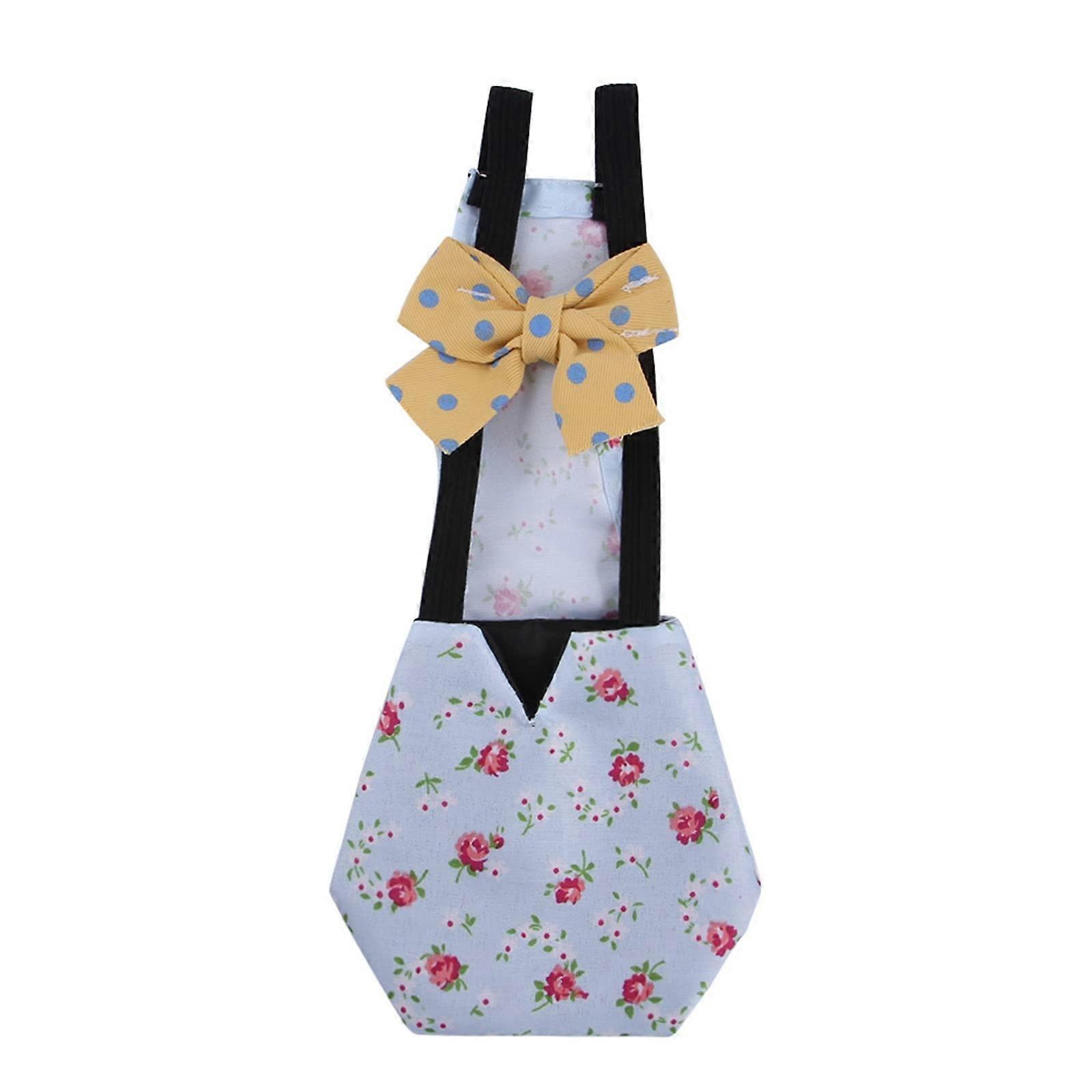 Pet Cotton Cloth Diaper For Farm Pets Goose Duck Chicken Poultry, Adjustable, Washable, Bowknot Design, Size S, Color 1