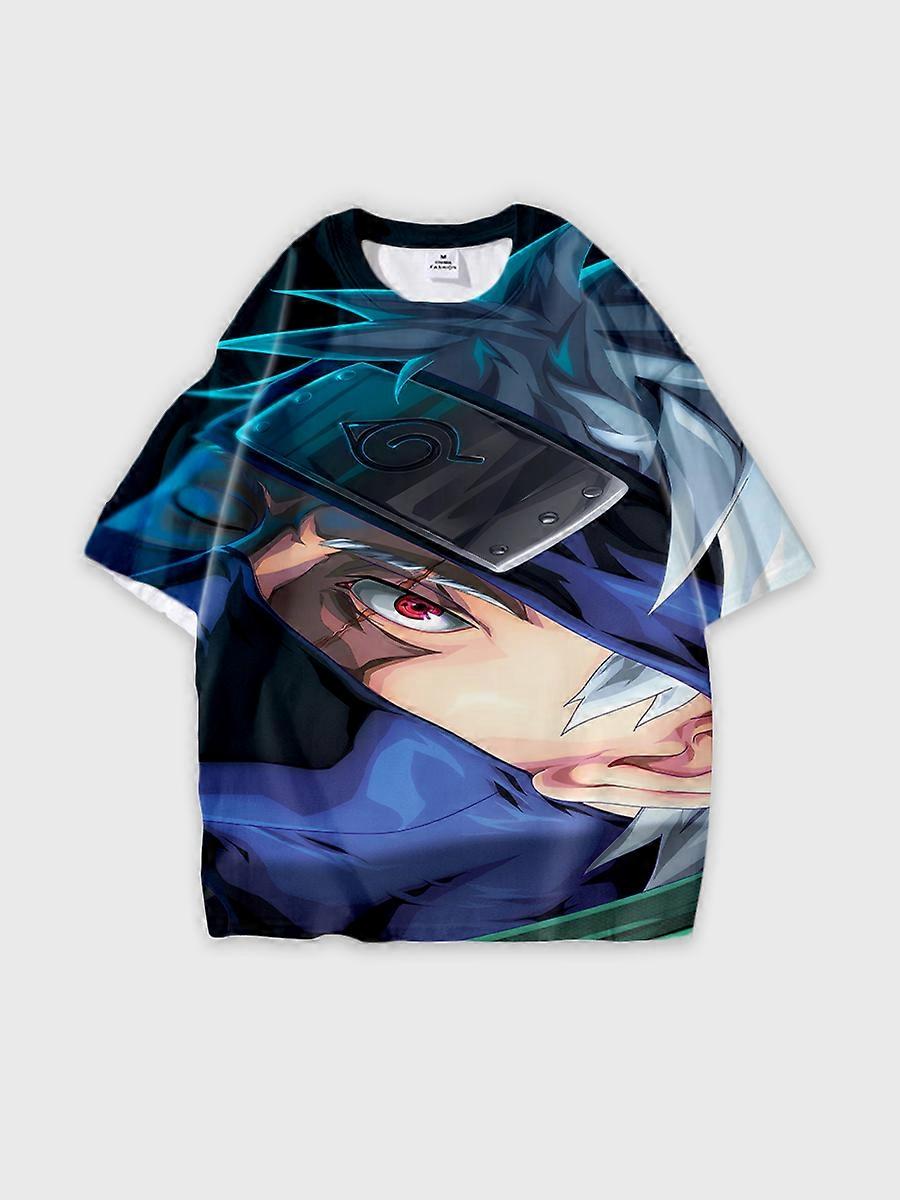 T-shirt round neck Role Pattern loose short sleeve C2215