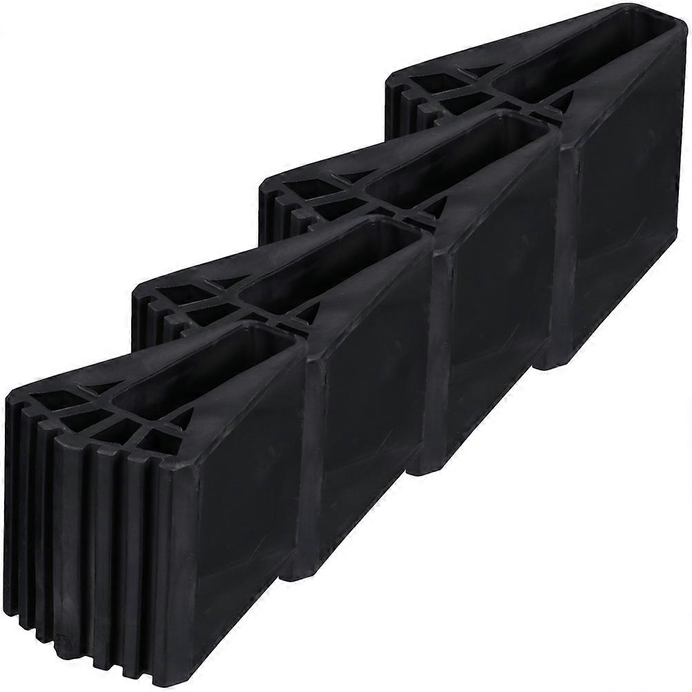 Step Ladder Feet Pads Rubber Material Trapezoidal Resistance 4Pcs