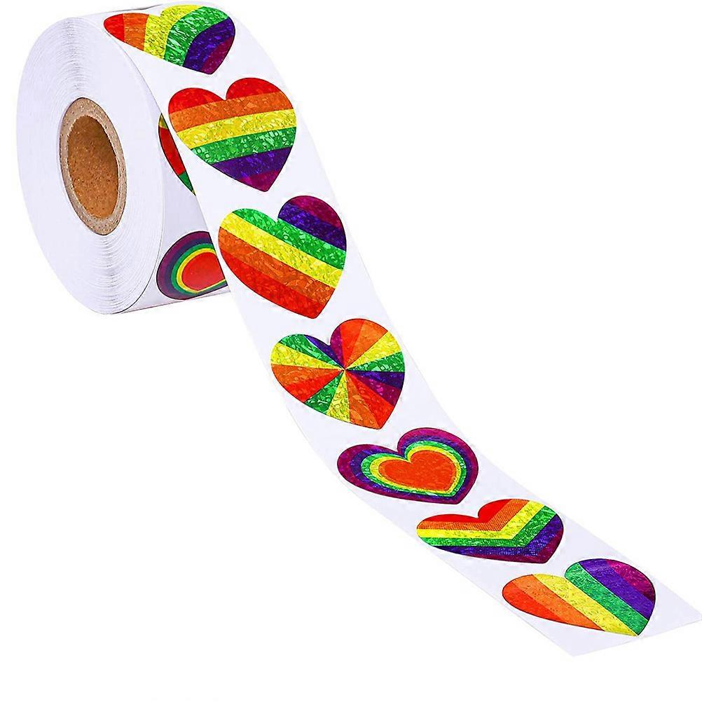 Love Pattern Heart Labels Decorating For Party Candy Bag Decoration 1 Roll