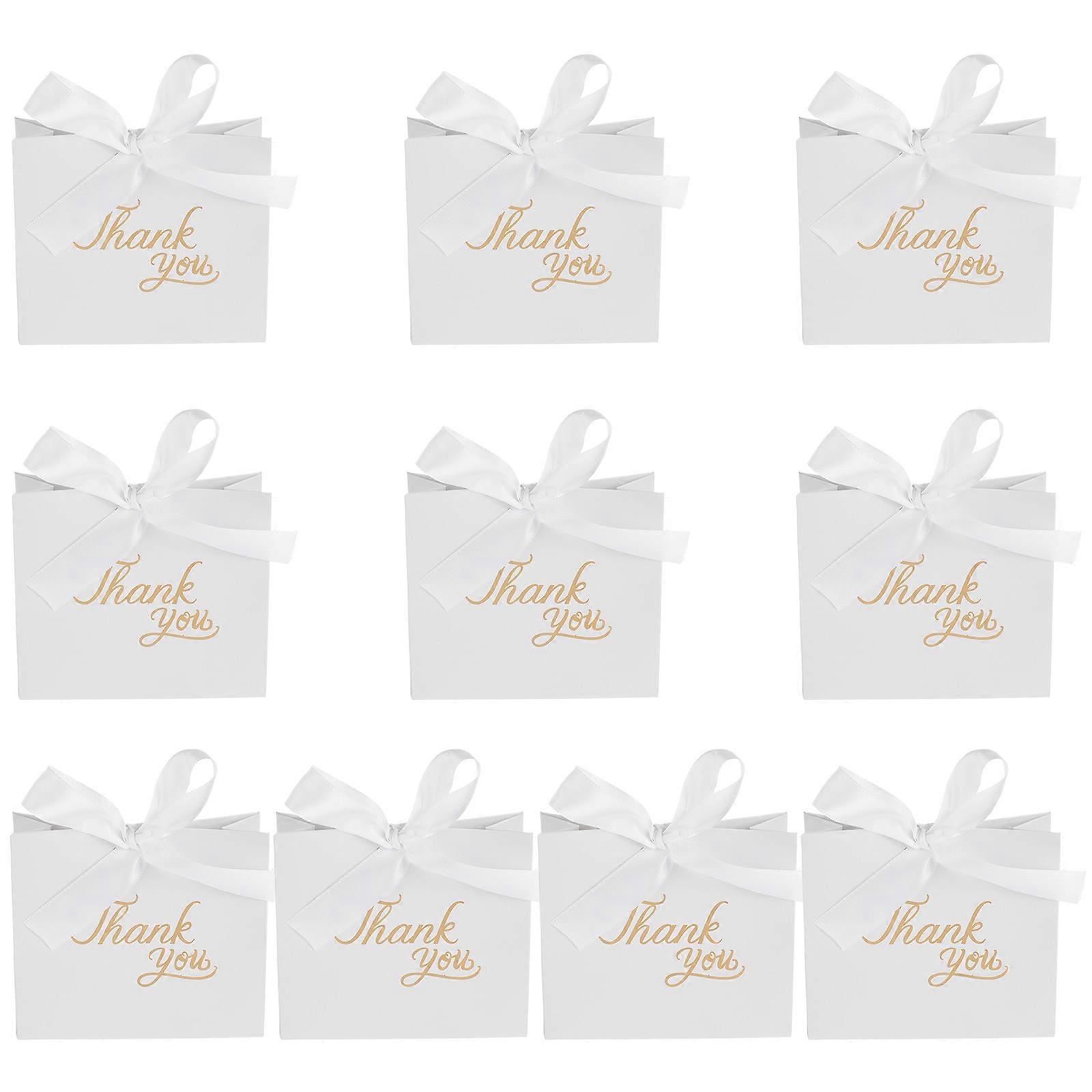 10pcs Wedding & Party Favor Boxes, Multi Function Cases for Chocolates, Elegant Thank You Boxes for Treats Presentation