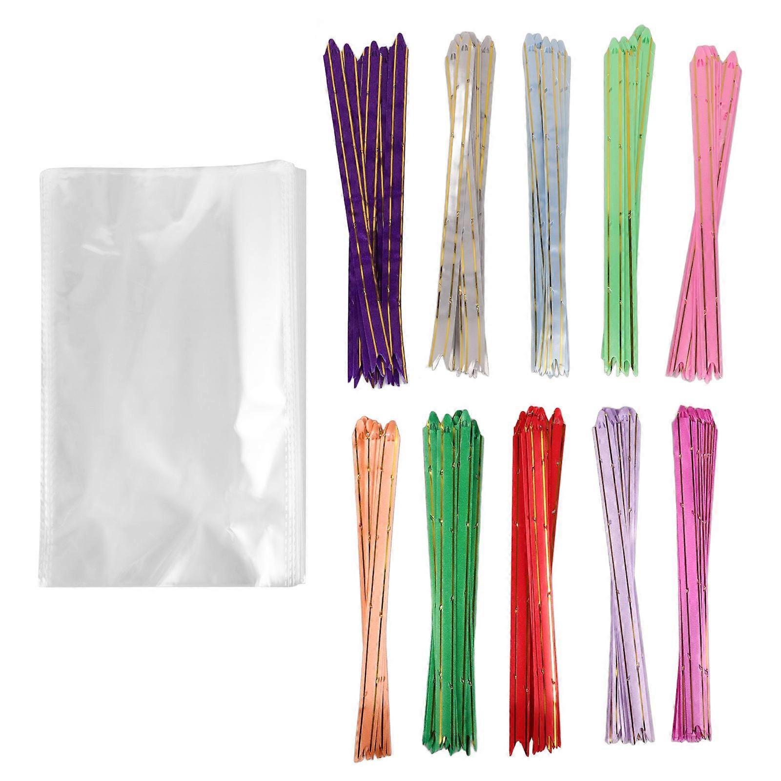 Clear Gift Bags with Ties for Storage Use Elegant Transparent OPP Material Reusable Versatile Dessert Bags Large Capacity