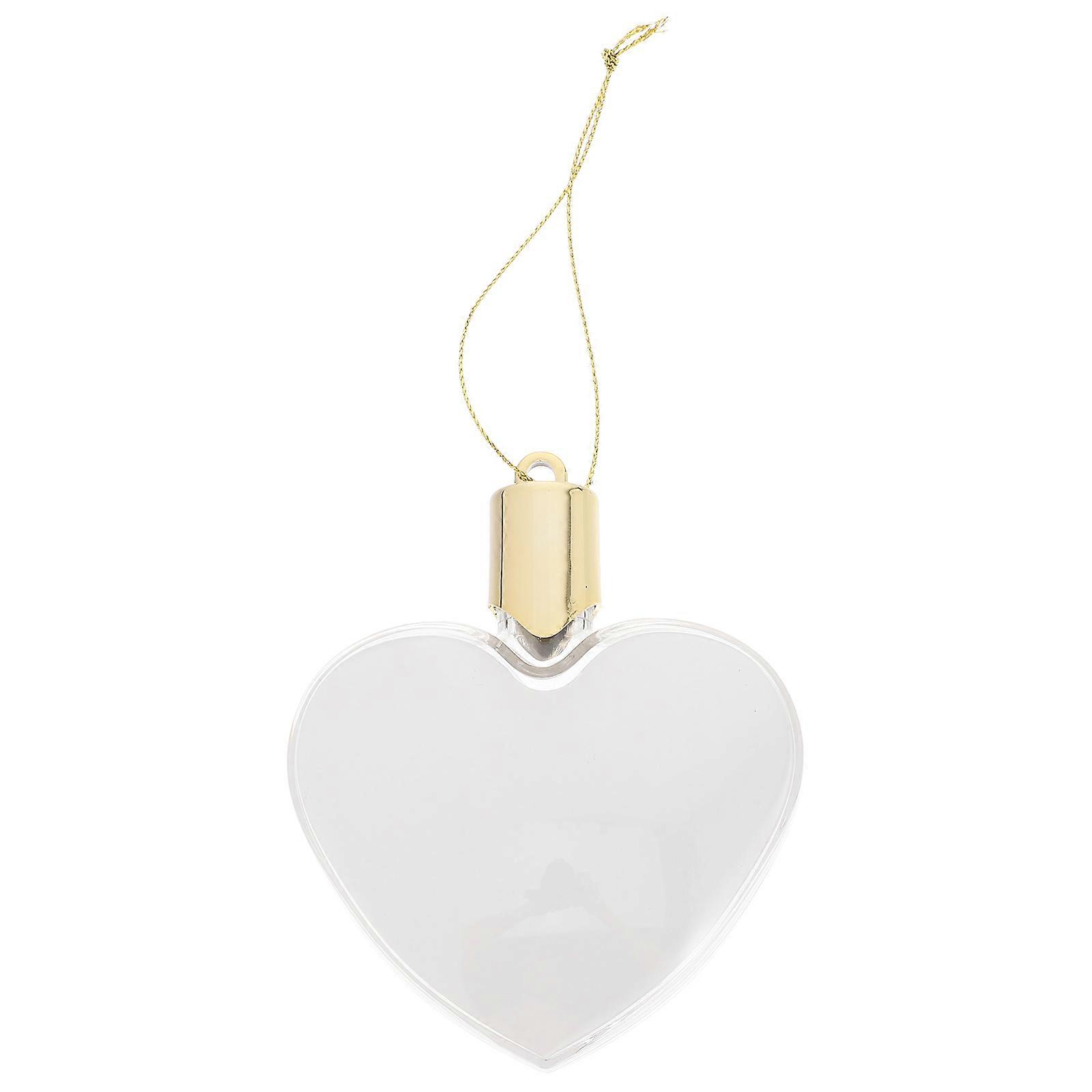 Heart Shaped Plastic and Paper Ornament for DIY Crafting and Home Decor Multi Color Heart Shaped Ball 2.5 inches
