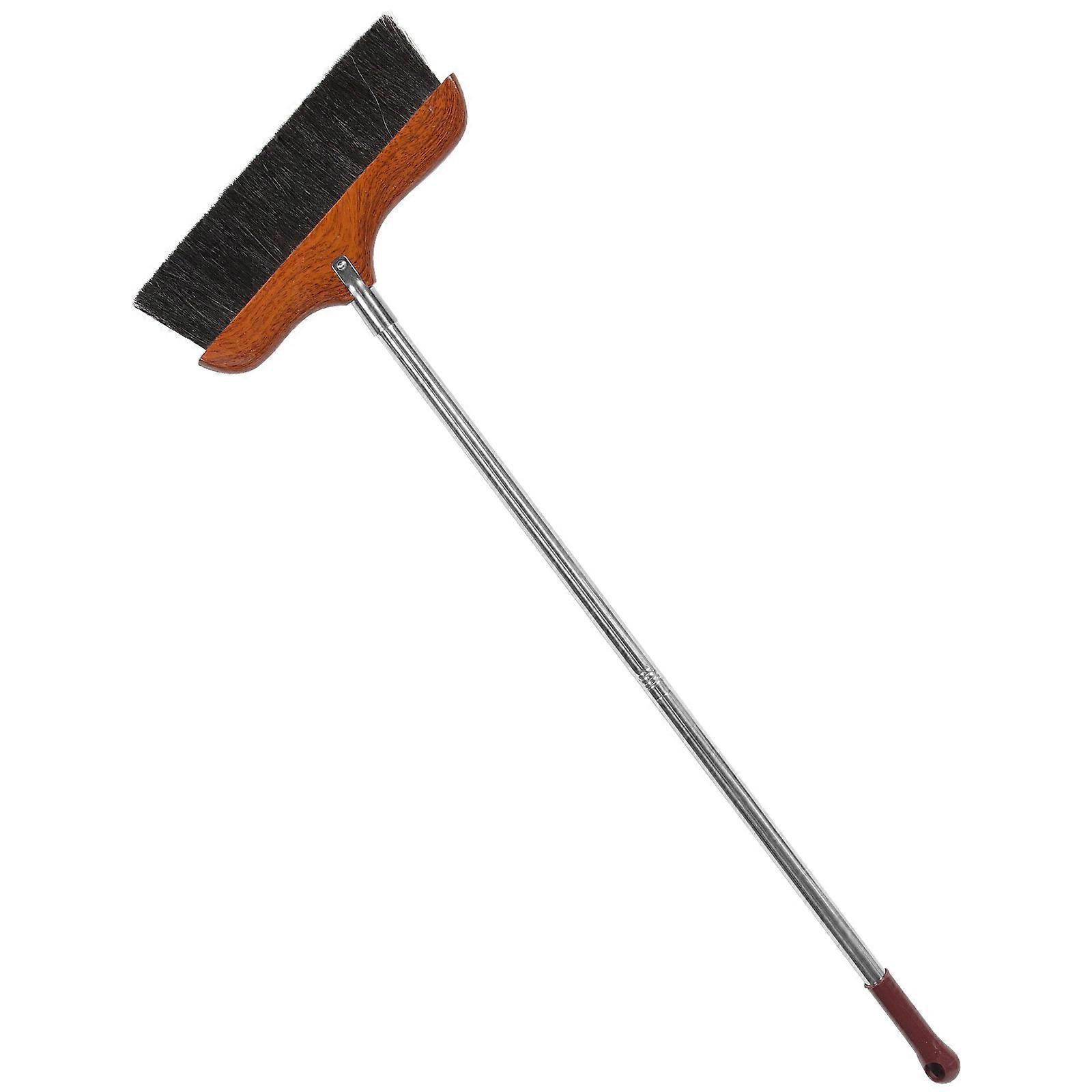 Sturdy Stainless Steel Broom with Extended Handle for Indoor/Outdoor Cleaning – Space Saving Design Ideal for Home, Kitchen, Garage & Office – Easy