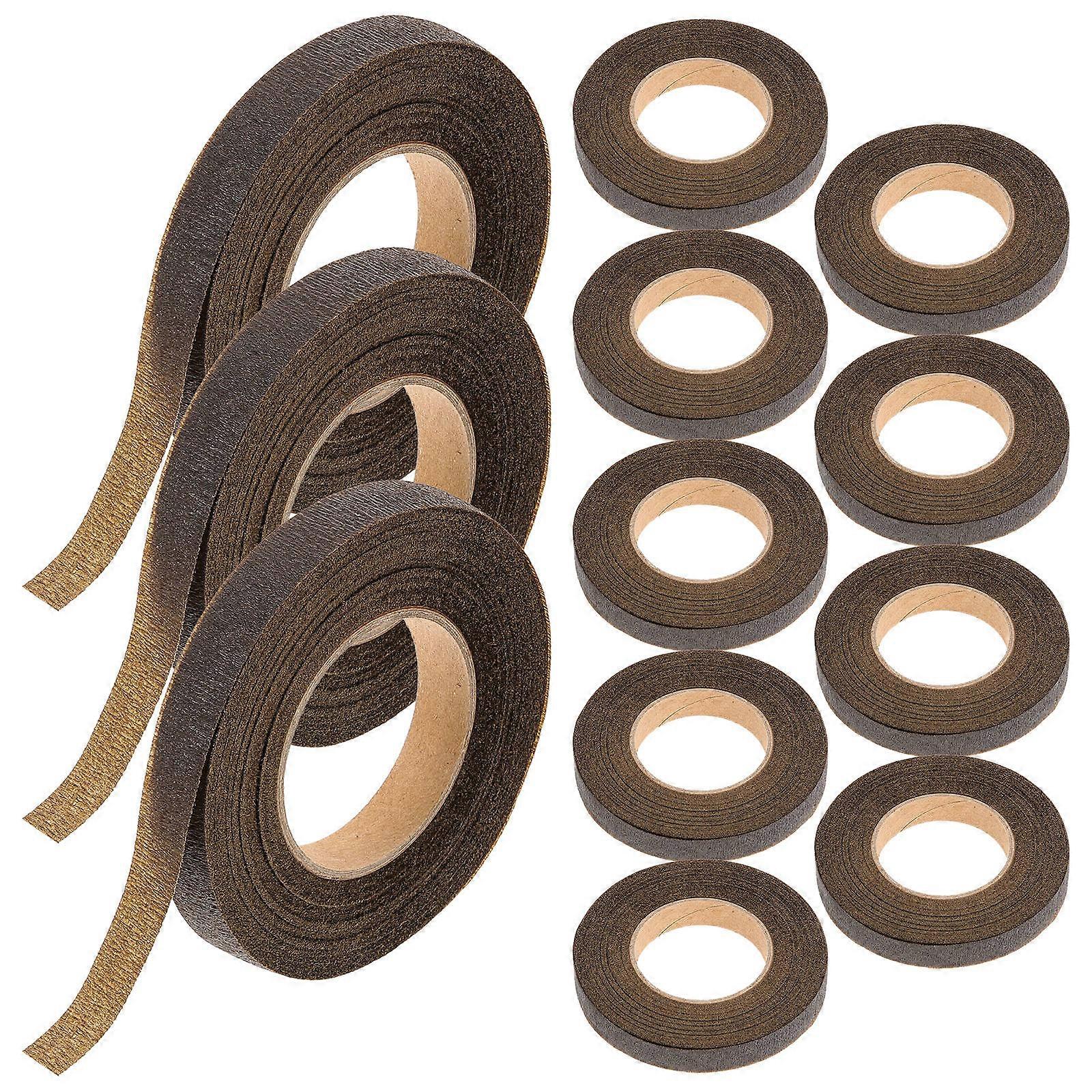 Floral Supply 12 Rolls Designed For Florist Arts Gardening And DIY Projects Light Brown Convenient Application
