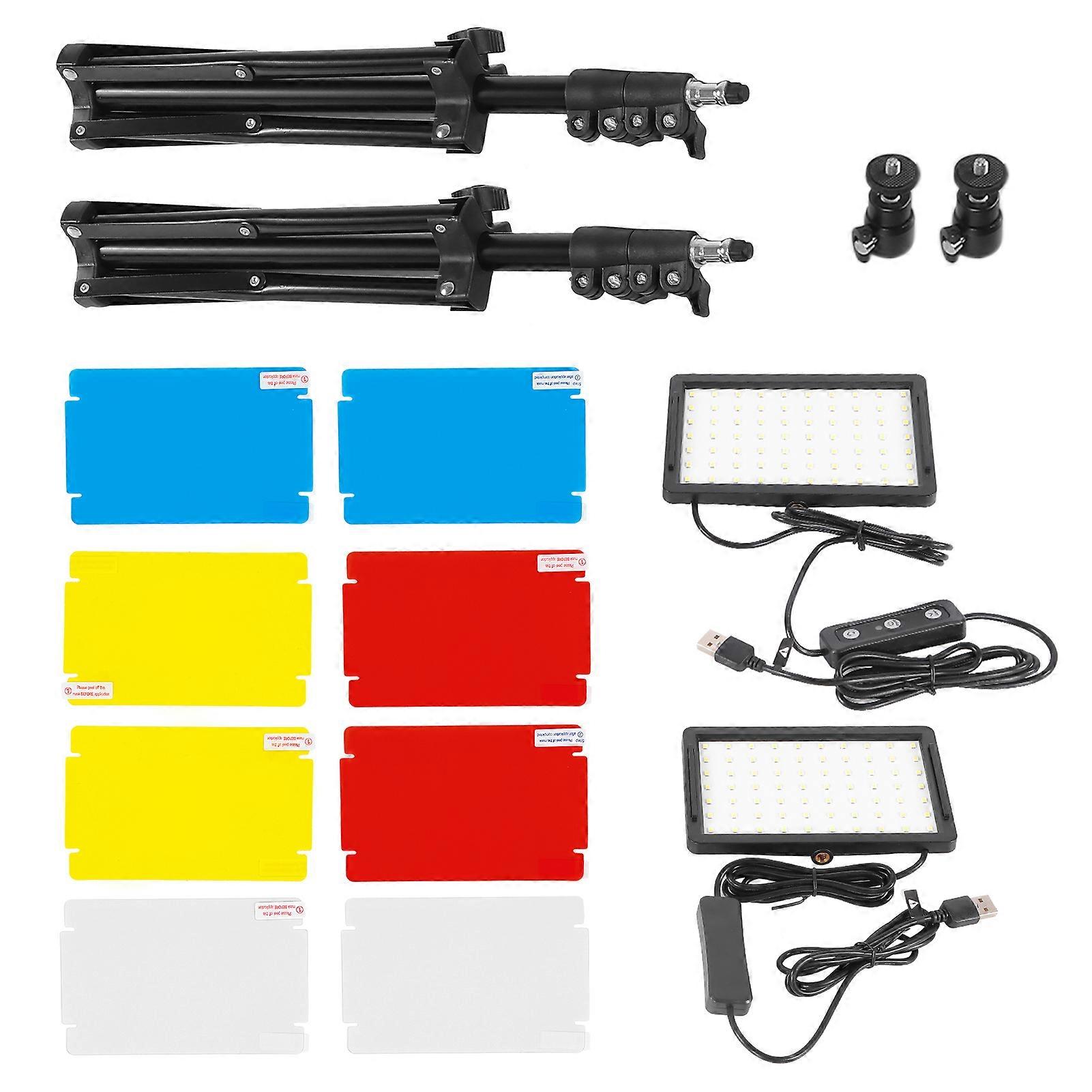 ALTSON Desktop Fill Light with Adjustable Tripod 2 Sets for Cellphone Live Streaming Photography