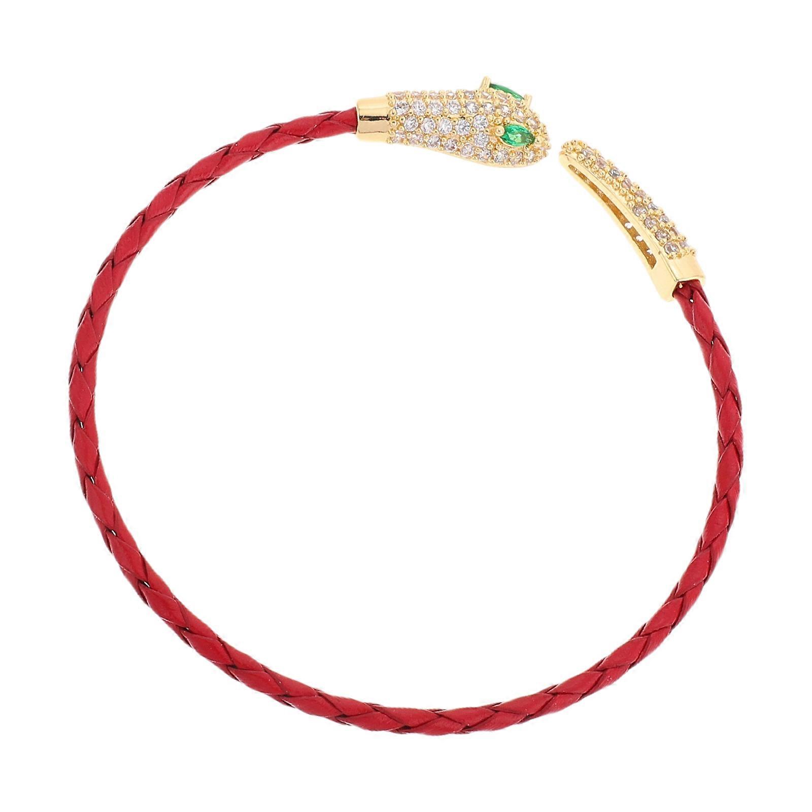 Here's a polished and engaging product description for your **Snake Year Bracelet**:

 

**Snake Year Bracelet – Stylish PU Red String Wristband with