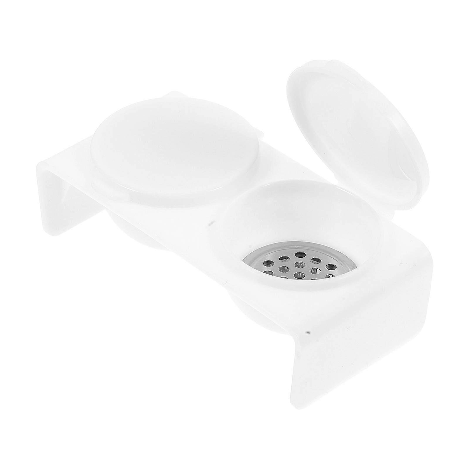 Dappen Dish for Acrylic Nails with Lid Dual Cup Design for Storing Liquids White Color Fits Beginner and Enthusiast