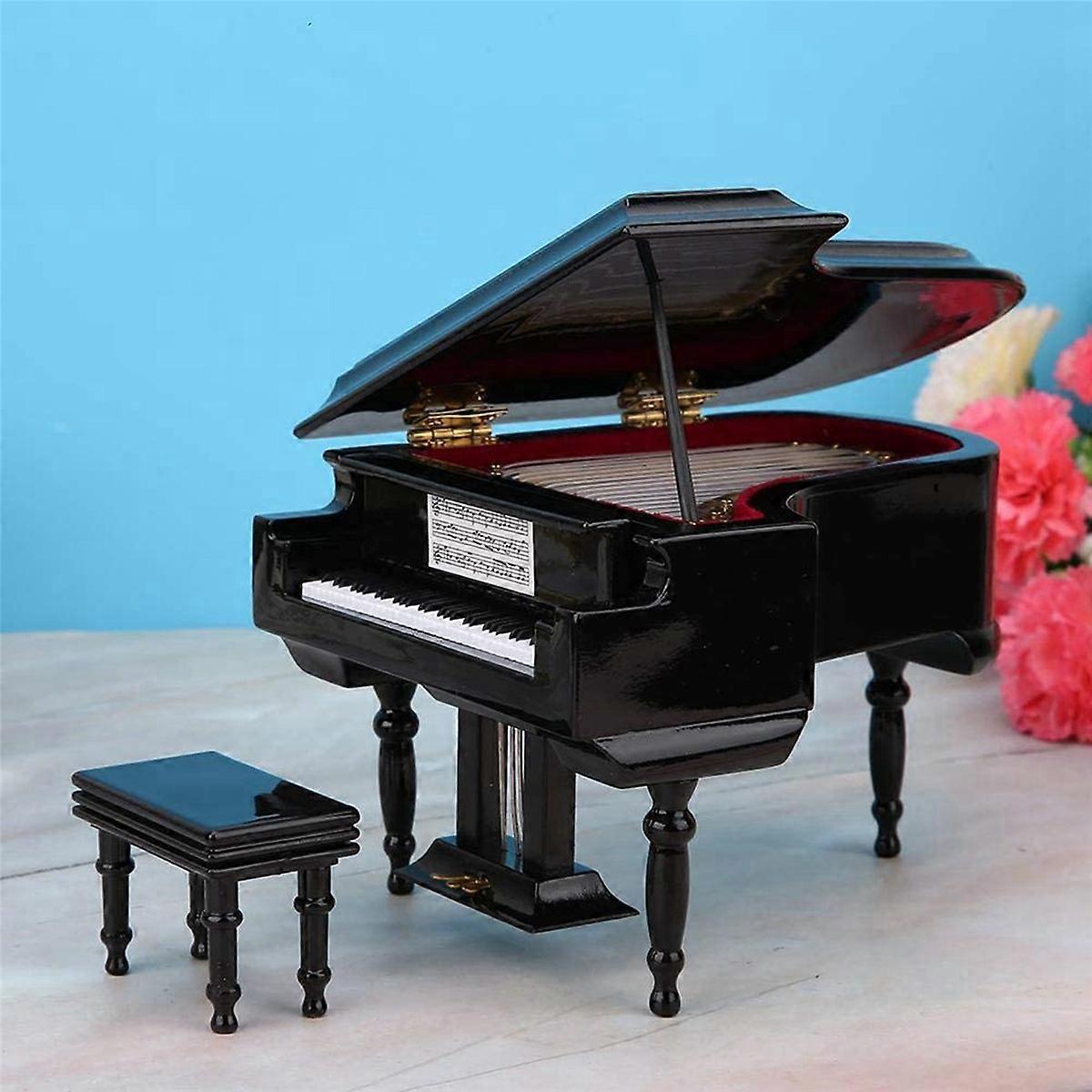 1 Set 9 LEDs LED Reading Lamp Desk Clip Lamp & 1 Set Miniature Grand Piano Model Kit Musical Instrum