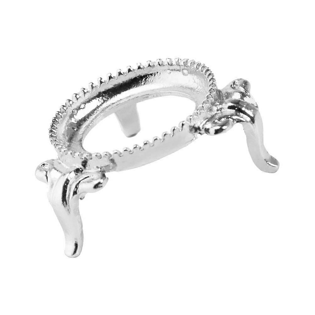 Crystal Ball Display Stand For Feng Shui 3.8X2.8Cm Silver Color Holder 1Pcs