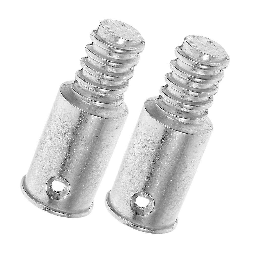 Threaded Handle Tips For Mop Broom Rod Replacement Using Silver Material For Variation 2Pcs