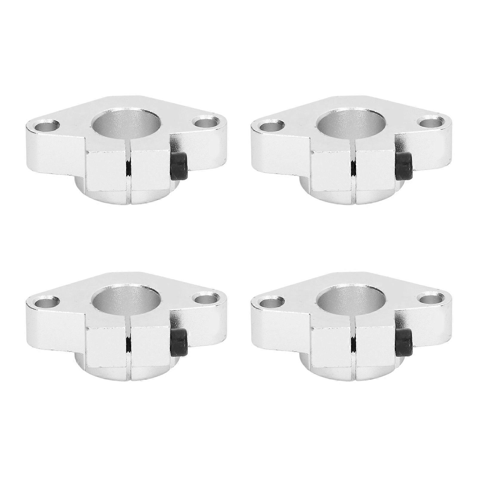 4 Pcs Rail Guide Support Aluminum Alloy Linear Motion Rail Shaft Bracket for Precise Equipment SHF25 