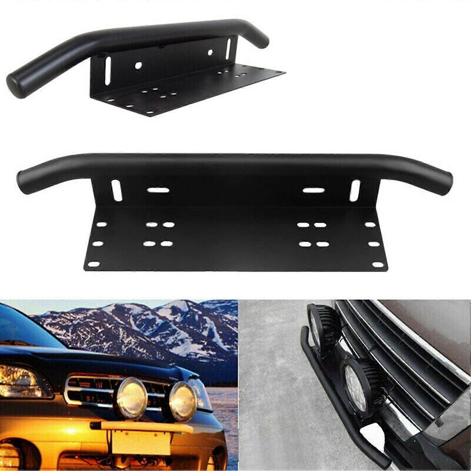 Leds Light Bar Mounting Bracket Front License Plate Frame Bracket License Plate Mounting Bracket Holder for Off-Road Lights Work Lamps Lighting Bars