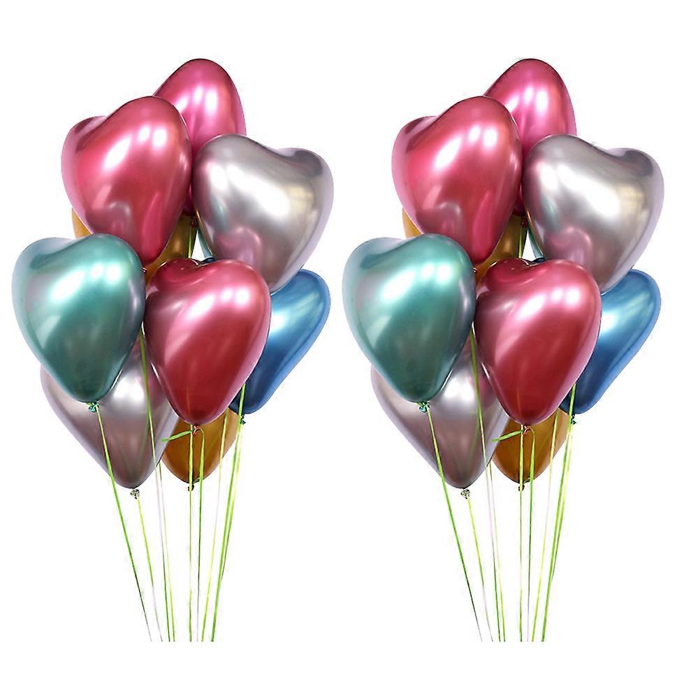 Balloons Heart Shaped Latex Wedding Birthday Party Supplies Random Color 30X30CM 50Pcs