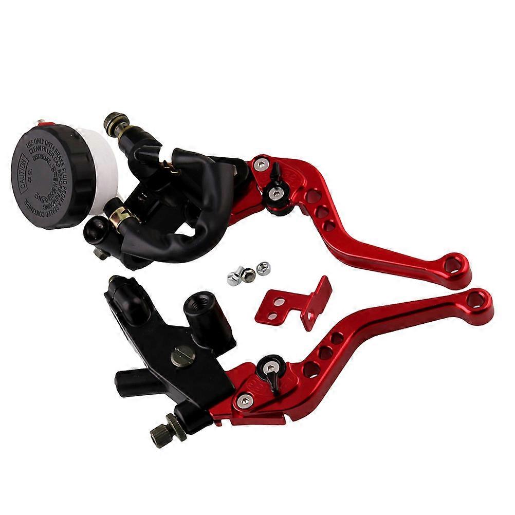 Universal Motorcycle Front Brake Clutch Master Cylinder Lever with Adjustable Levers and Fluid